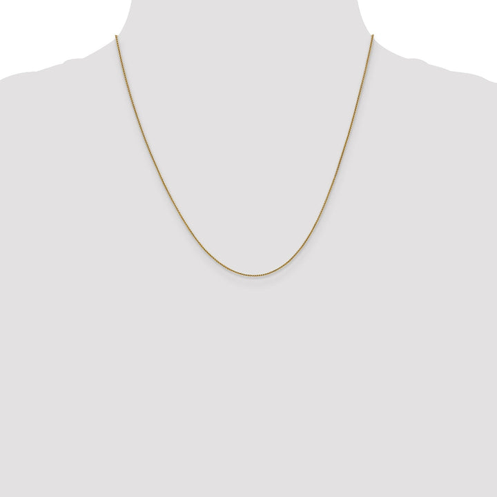 14k Yellow Gold .8mm Baby Spiga Wheat Chain