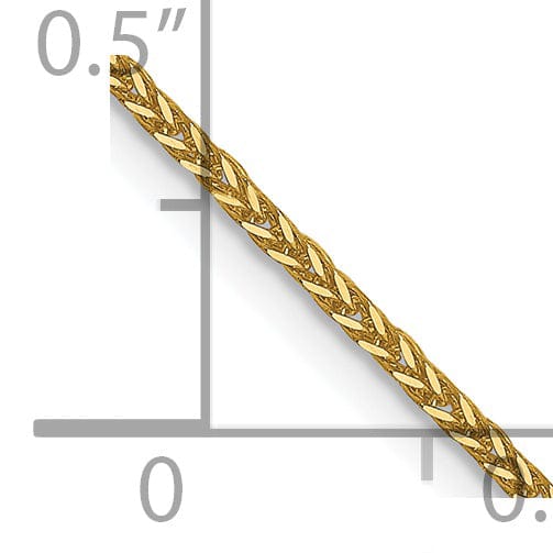 Leslie 14k Yellow Gold 1 mm Quadra Wheat Chain