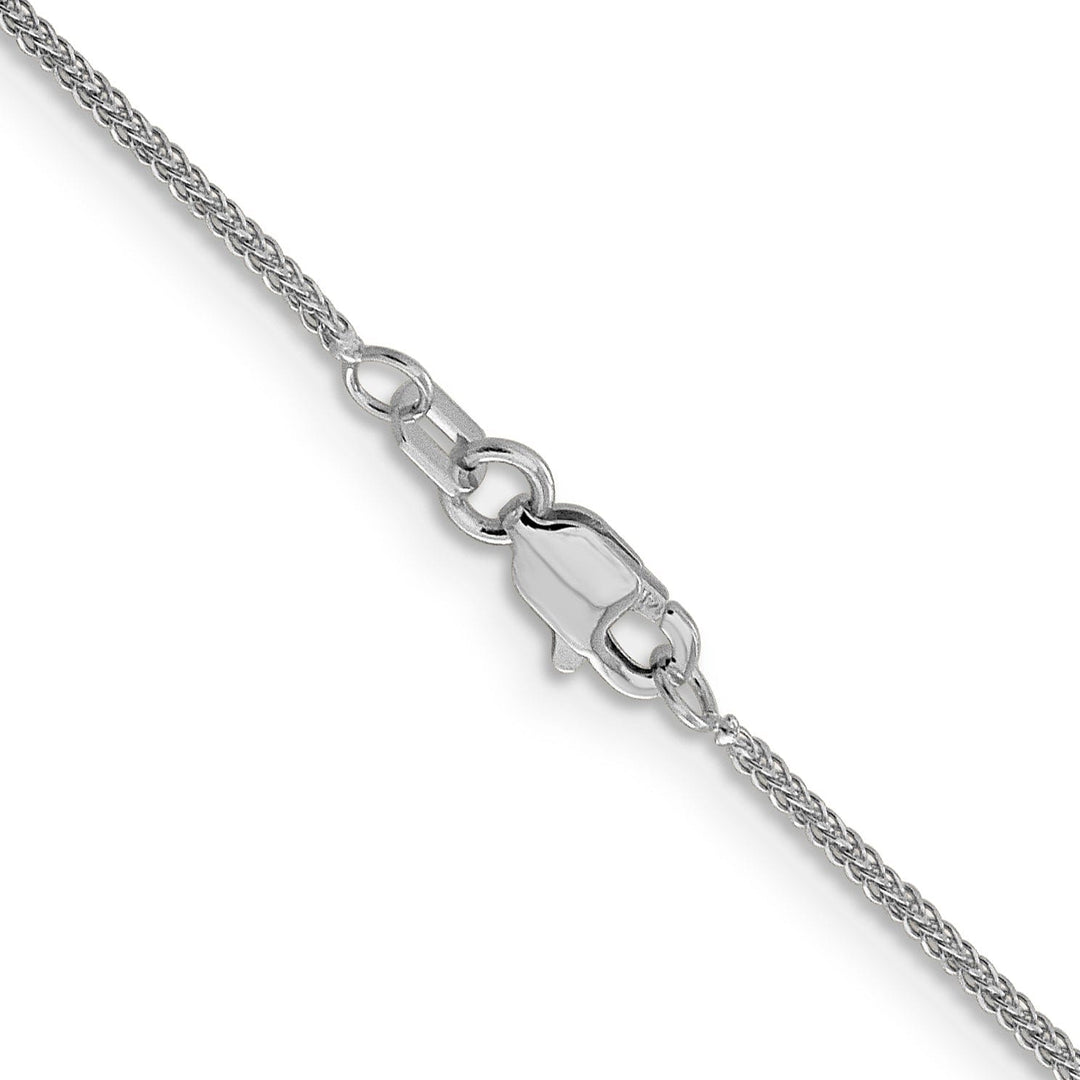 14K White Gold .8 mm D.C Quadra Wheat Chain