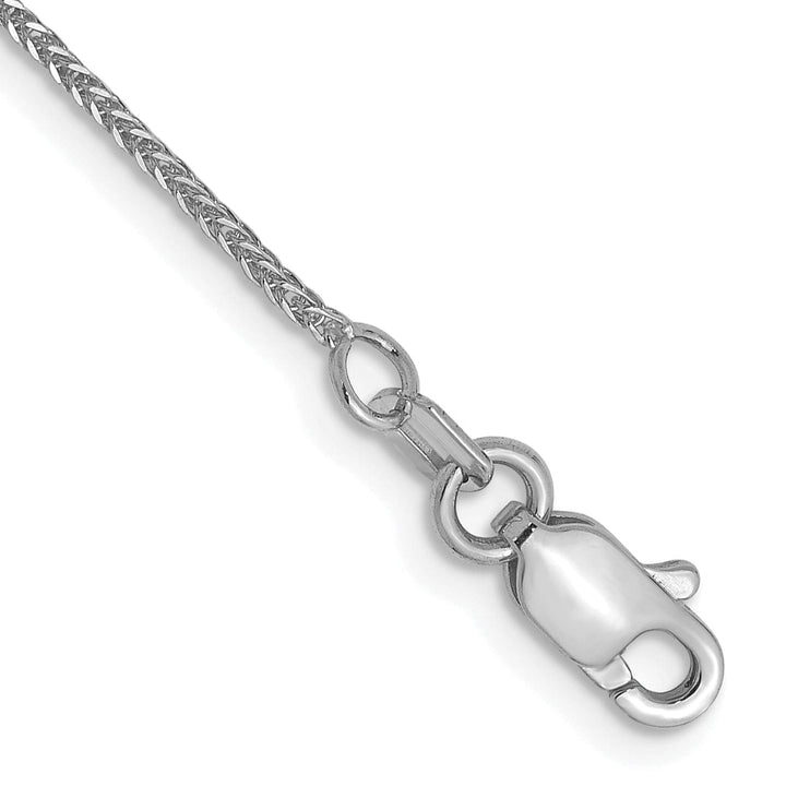 14K White Gold Diamond Cut Quadra Wheat Chain