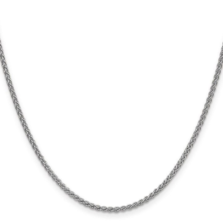 14K White Gold 2.1mm Spiga Wheat Chain