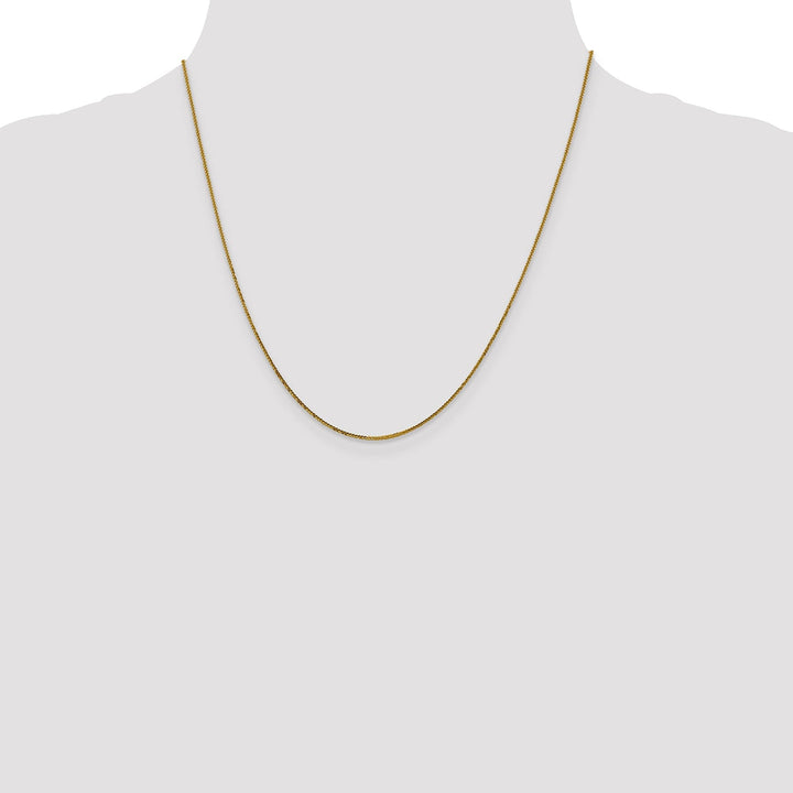 14k Yellow Gold .8 mm Diamond Cut Quadra Wheat Ch