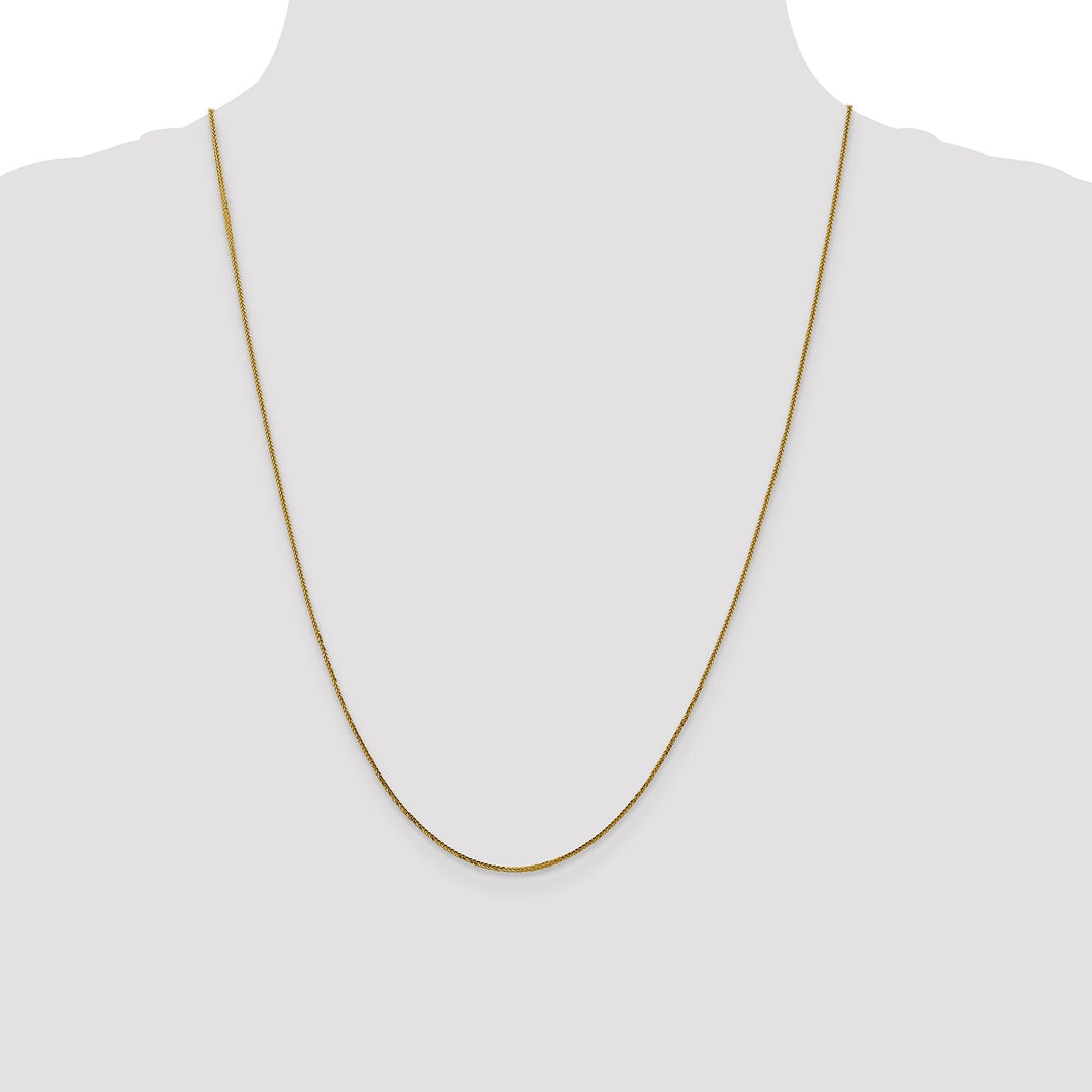 14k Yellow Gold .8 mm Diamond Cut Quadra Wheat Ch