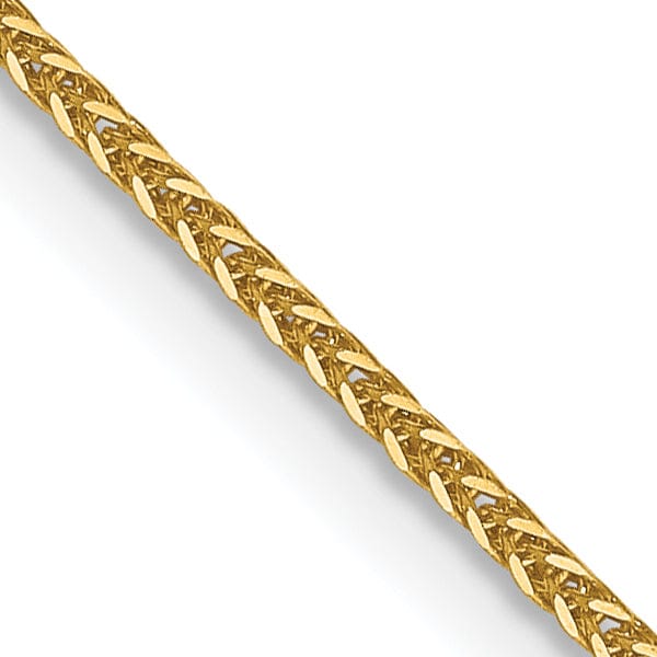 14k Yellow Gold .8 mm Diamond Cut Quadra Wheat Chain