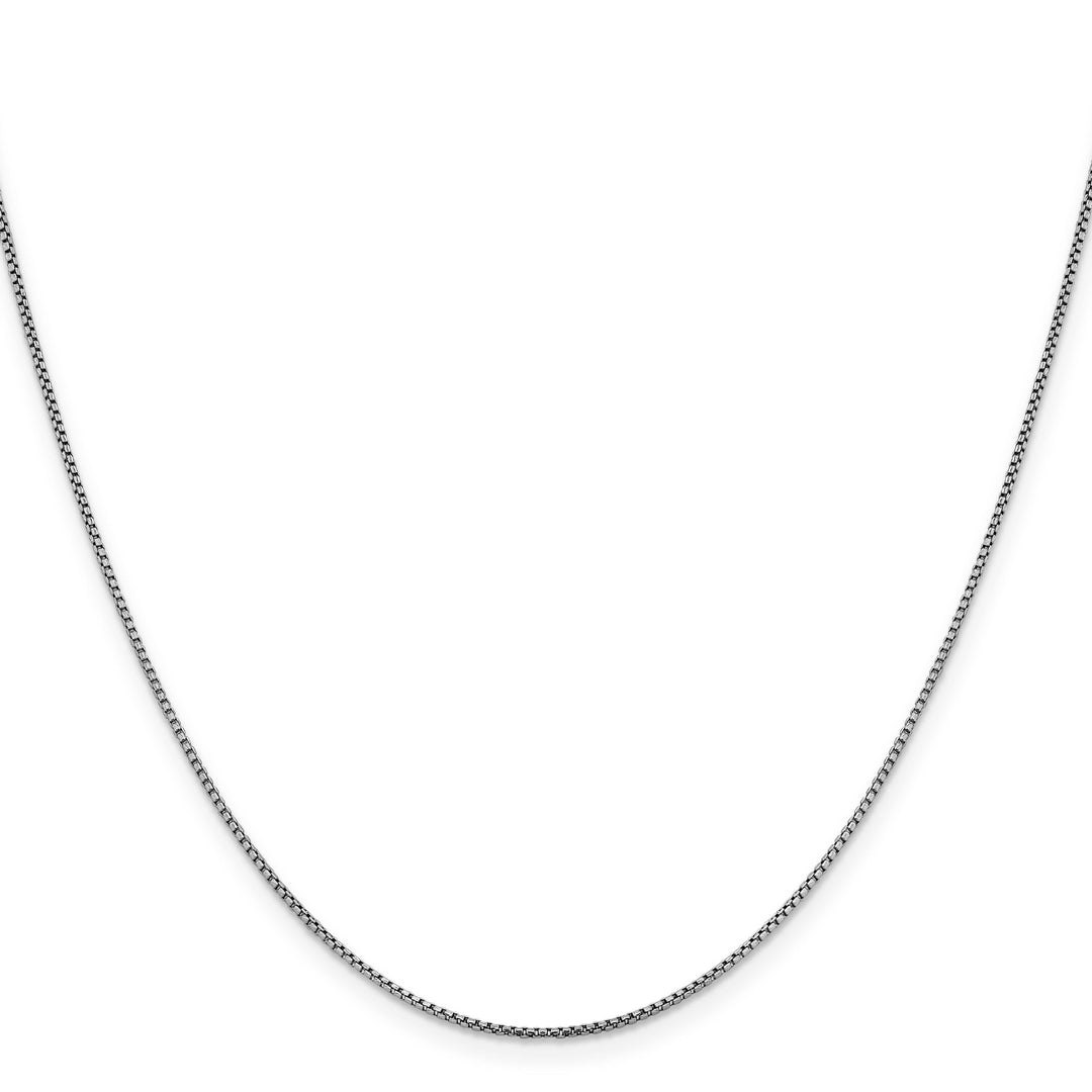 Leslie 14K White Gold 1.1 mm Sparkle Round Box