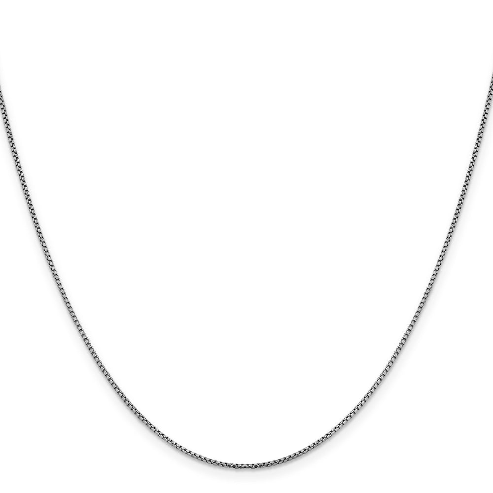 Leslie 14K White Gold 1.1 mm Sparkle Round Box