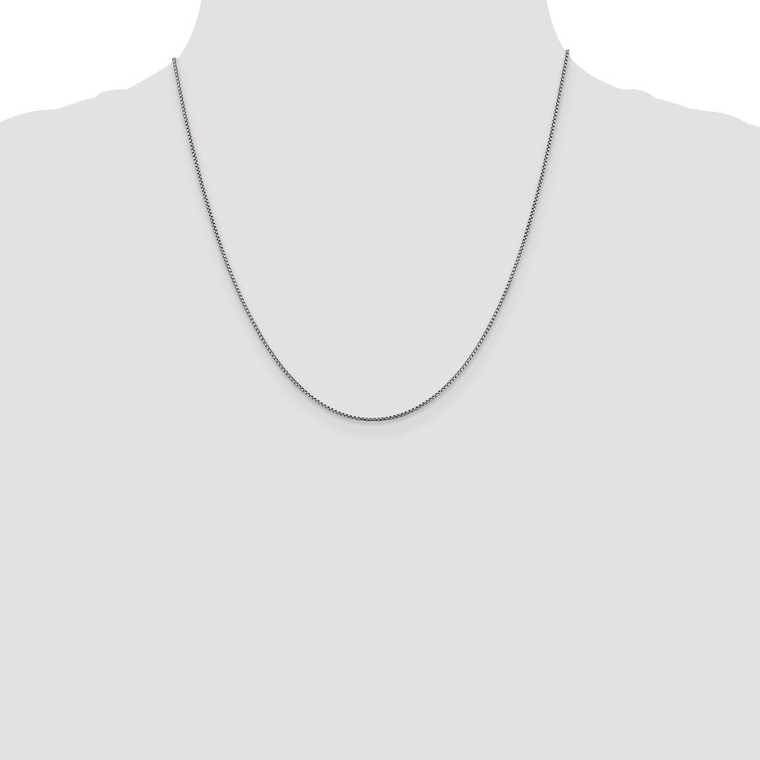 Leslie 14K White Gold 1.1 mm Sparkle Round Box