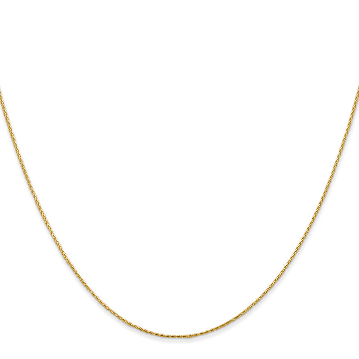 14k Yellow Gold .80mm Round D.C Wheat Chain
