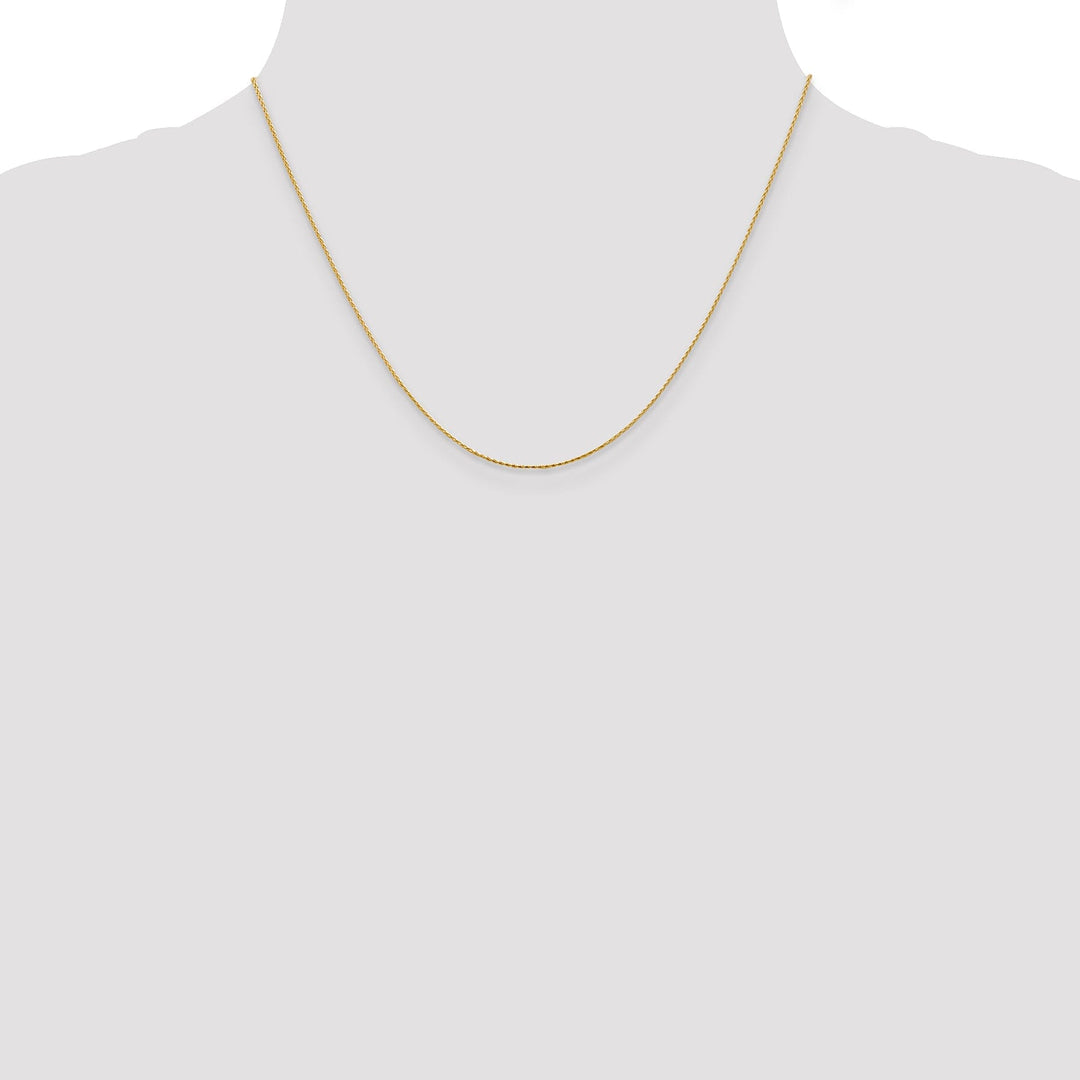 14k Yellow Gold .80mm Round D.C Wheat Chain