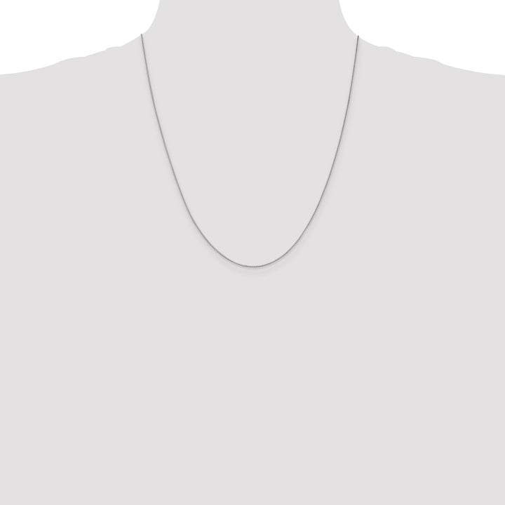 14K White Gold .7 mm Box Chain
