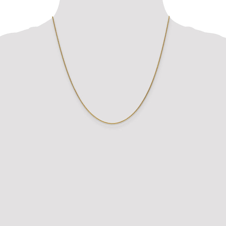 Leslie 14k Yellow Gold 1.1 mm Round Cable Chain