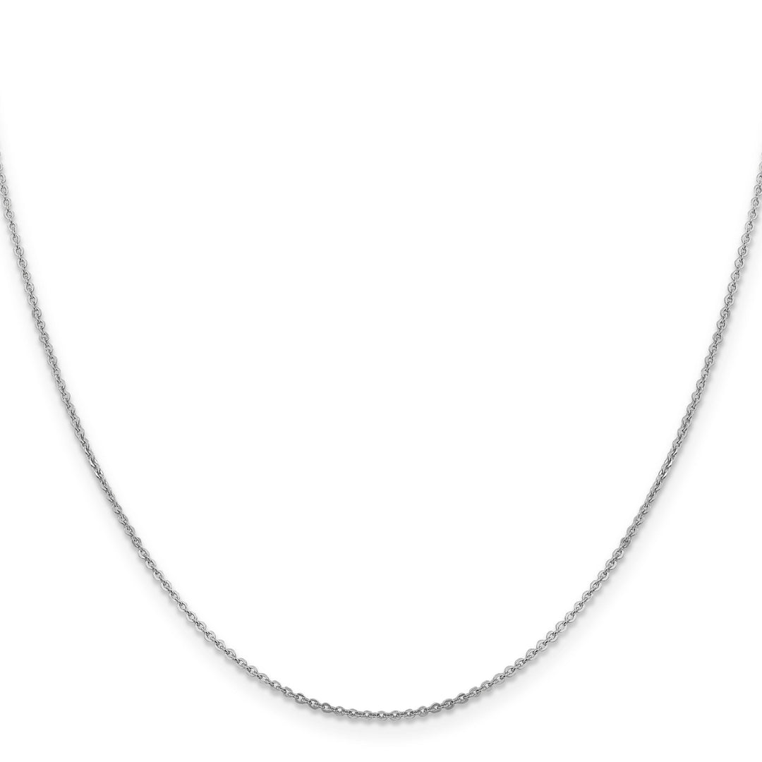 14K White Gold 1.4 mm Flat Cable Chain