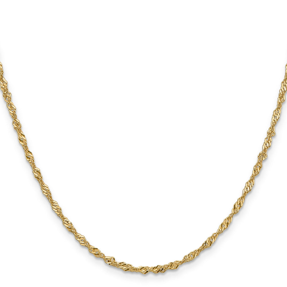 14k Yellow Gold 1.9 mm Singapore Chain