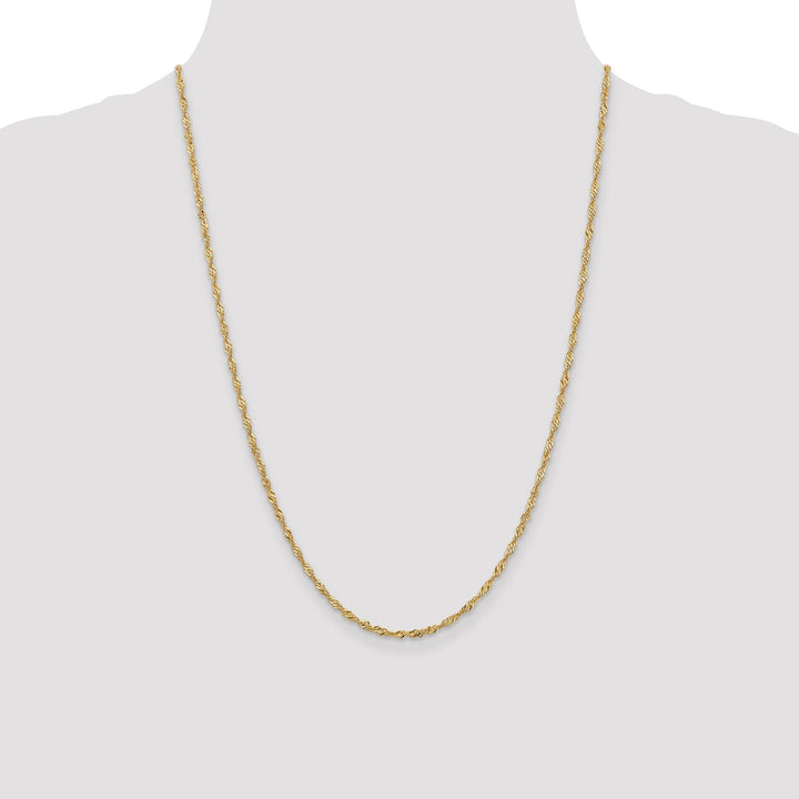 14k Yellow Gold 1.9 mm Singapore Chain