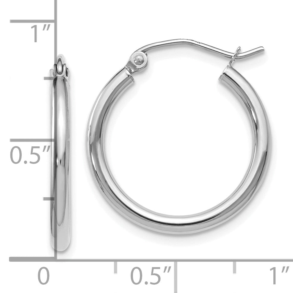 14k White Gold Hoop Earrings