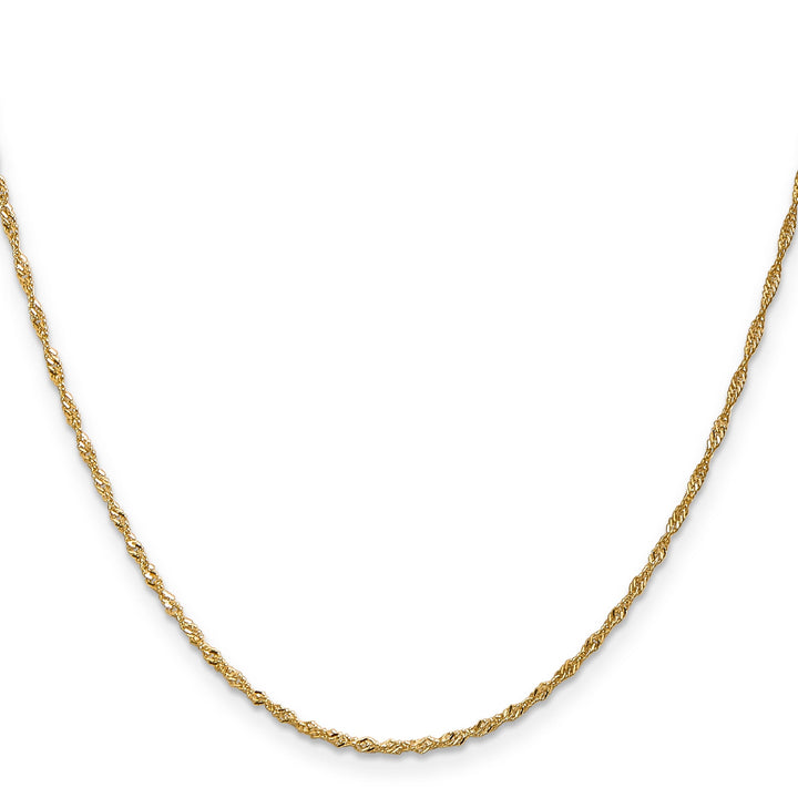 14k Yellow Gold 1.3m Singapore Chain with Lock
