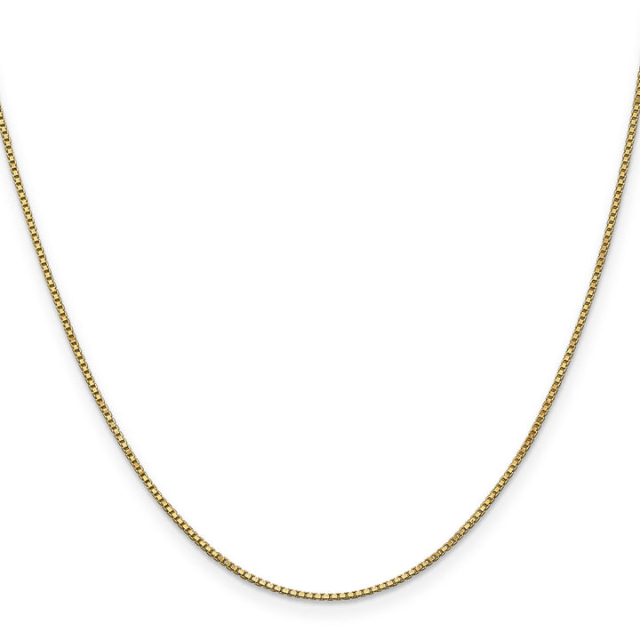 14k Yellow Gold 1 mm Box with Lobster Chain