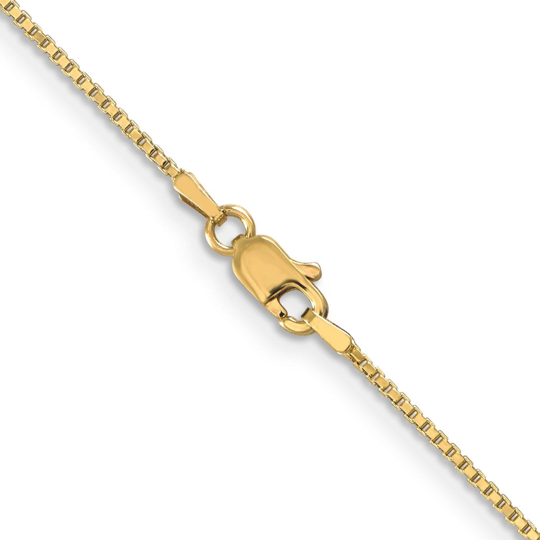 14k Yellow Gold 1 mm Box with Lobster Chain