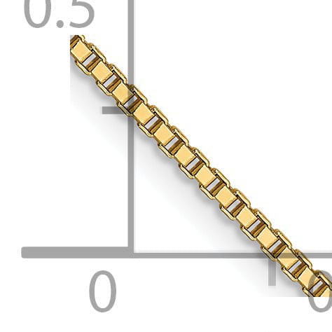 14k Yellow Gold 1 mm Box with Lobster Chain