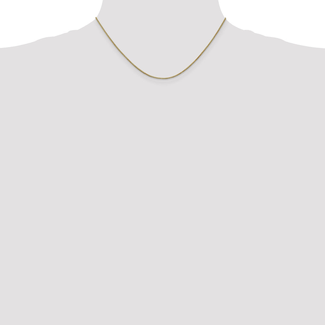 14k Yellow Gold 1 mm Box with Lobster Chain