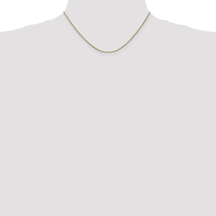 14k Yellow Gold 1 mm Box with Lobster Chain