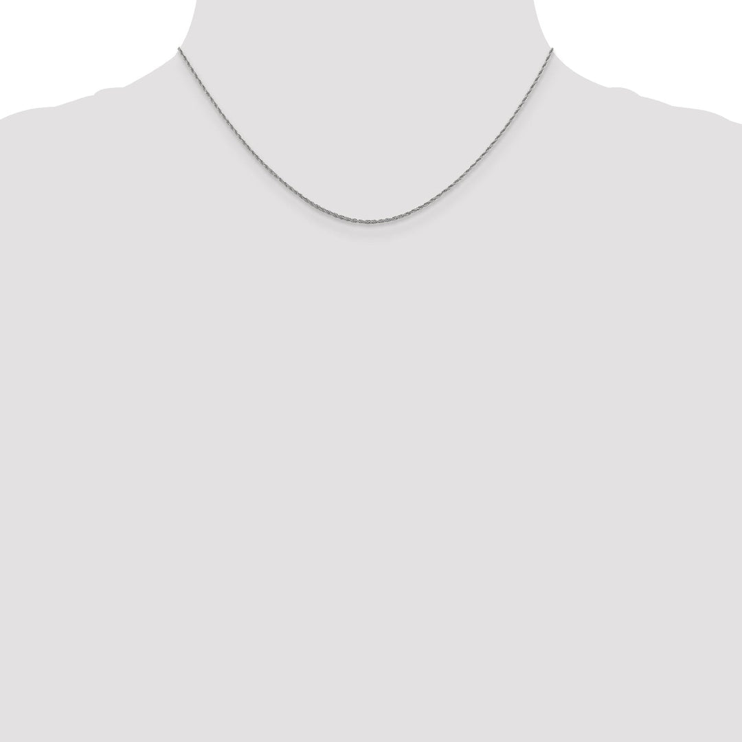 Leslie 10K White Gold 1.2 mm Loose Rope Chain
