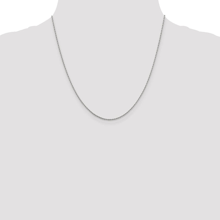 Leslie 10K White Gold 1.2 mm Loose Rope Chain