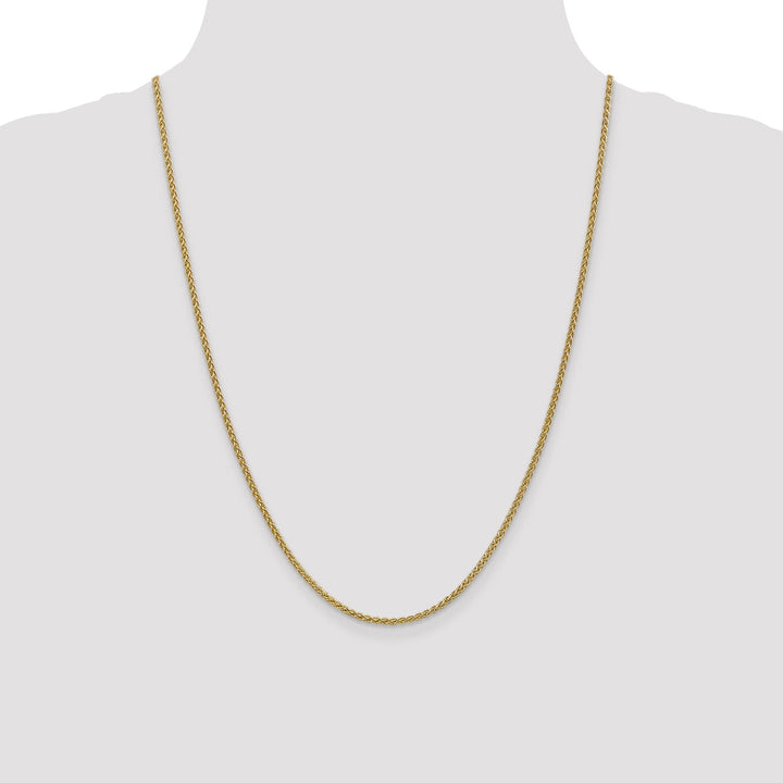 14k Yellow Gold 2.1mm Spiga Wheat Chain