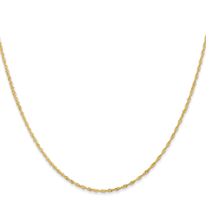 14k Yellow Gold 1 mm Light Singapore Chain