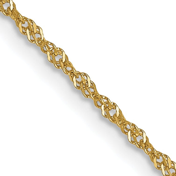 14k Yellow Gold 1 mm Light Singapore Chain