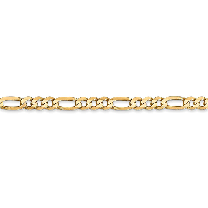 14k Yellow Gold 4.0mm Flat Figaro Chain