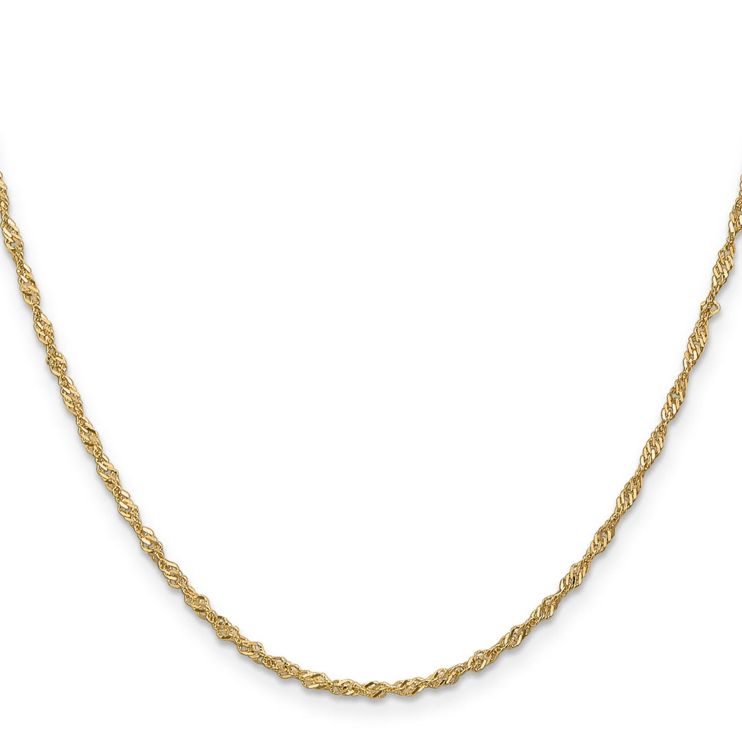 14k Yellow Gold 1.6 mm Singapore Chain