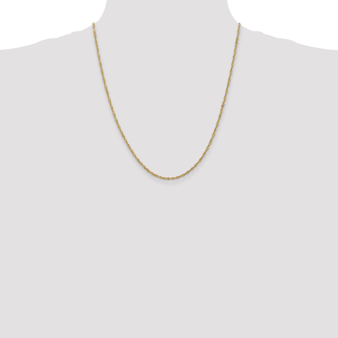 14k Yellow Gold 1.6 mm Singapore Chain