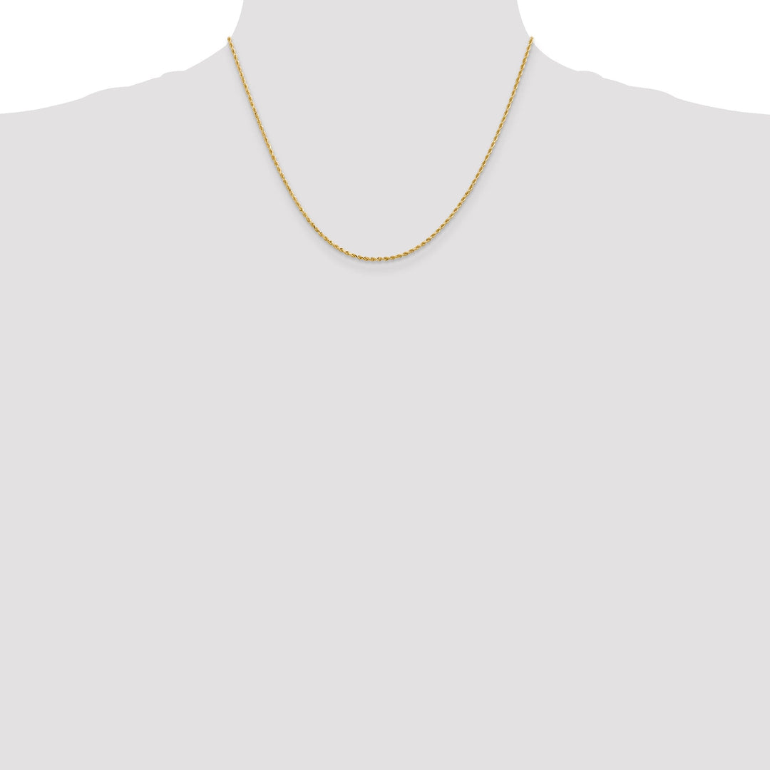 14k Yellow Gold 1.5mm D.C Rope Chain