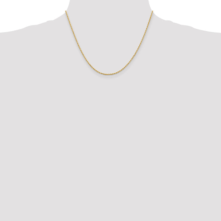 14k Yellow Gold 1.5mm D.C Rope Chain