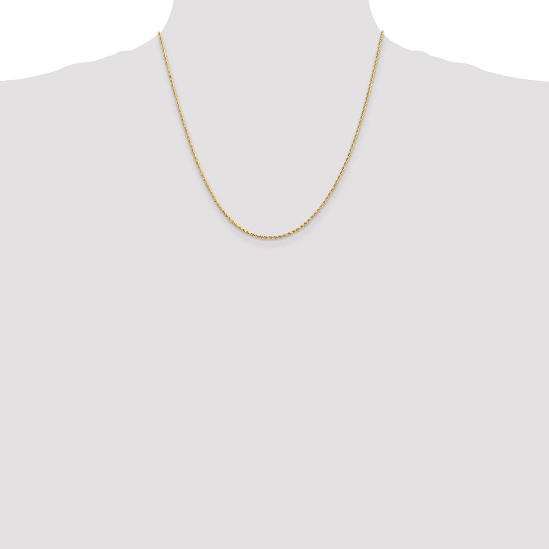 14k Yellow Gold 1.5mm D.C Rope Chain