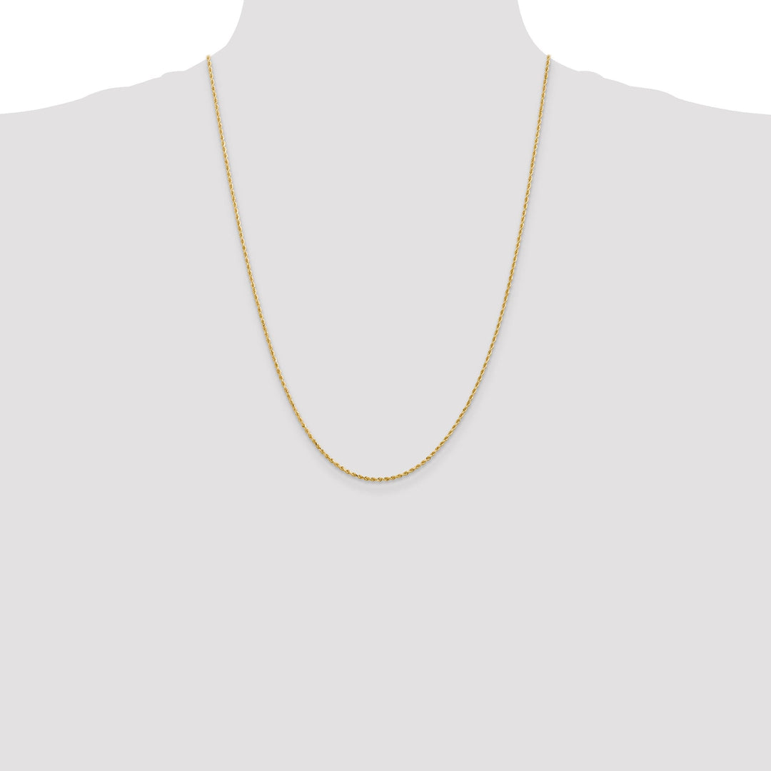 14k Yellow Gold 1.5mm D.C Rope Chain