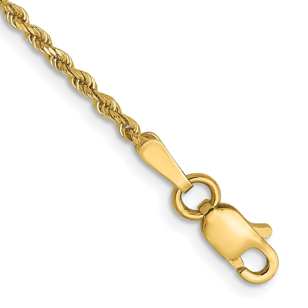 14k Yellow Gold 1.5mm D.C Rope Chain