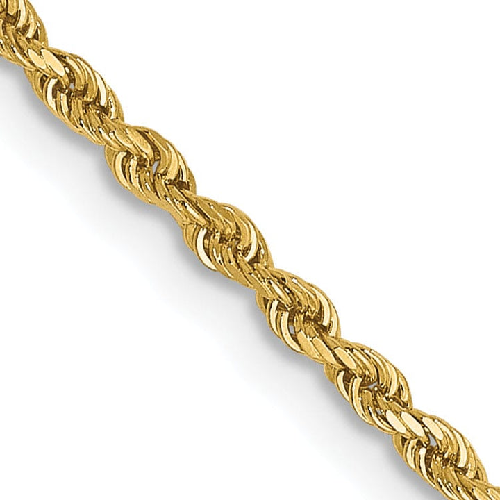 14k Yellow Gold 1.5mm D.C Rope Chain