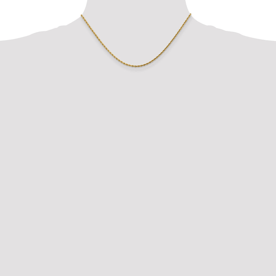 14k Yellow Gold 1.75mm D.C Rope Chain