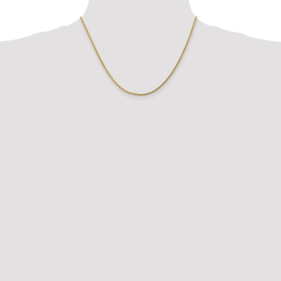 14k Yellow Gold 1.75mm D.C Rope Chain