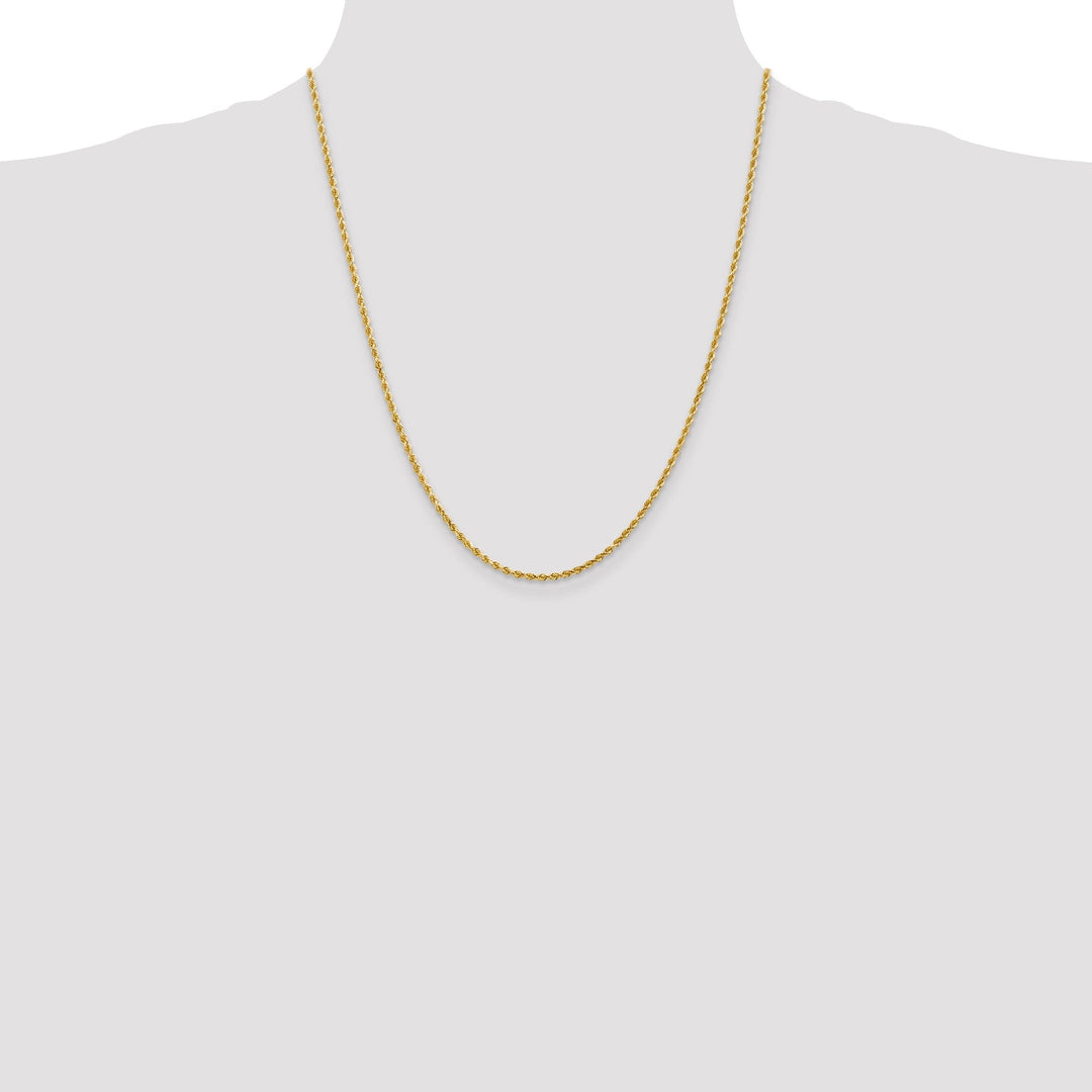 14k Yellow Gold 2.00mm D.C Rope Chain