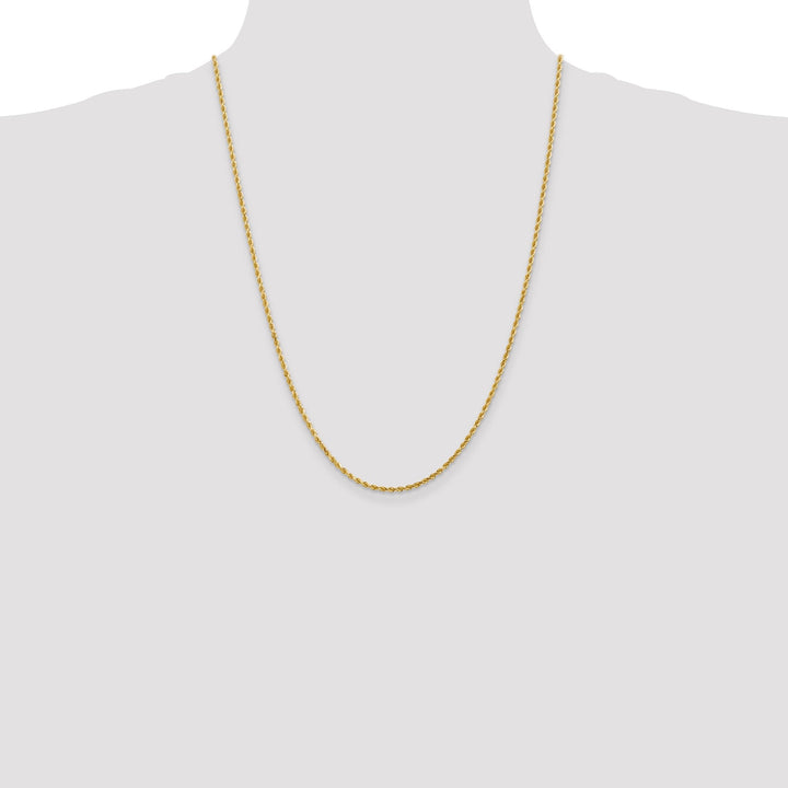 14k Yellow Gold 2.00mm D.C Rope Chain