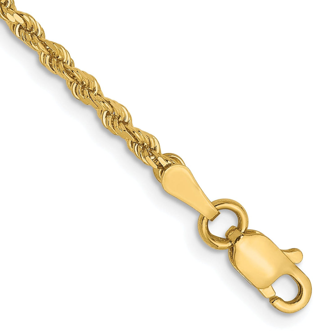 14k Yellow Gold 2.00mm D.C Rope Chain