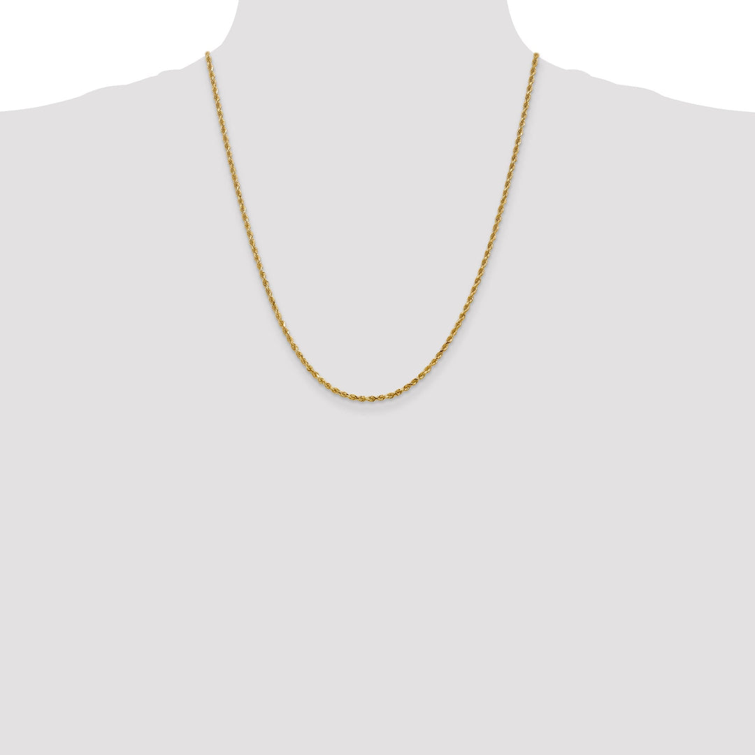 14k Yellow Gold 2.50mm D.C Rope Chain