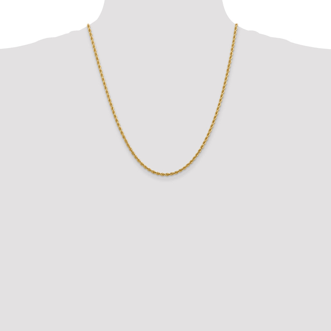 14k Yellow Gold 2.75mm D.C Rope Chain