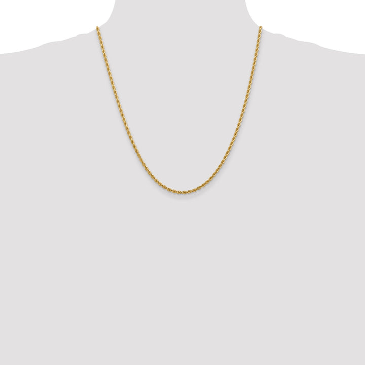 14k Yellow Gold 2.75mm D.C Rope Chain