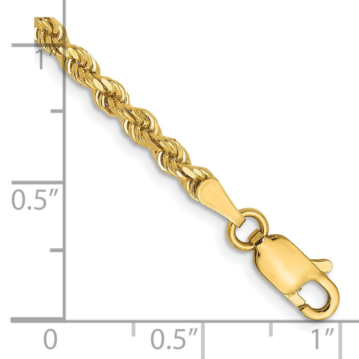 14k Yellow Gold 2.75mm D.C Rope Chain