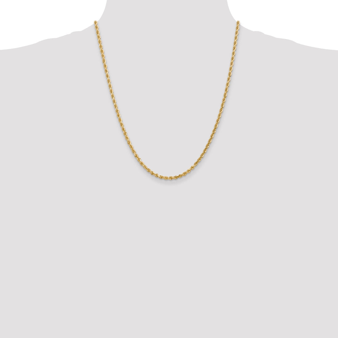 14k Yellow Gold 3.00mm D.C Rope Chain