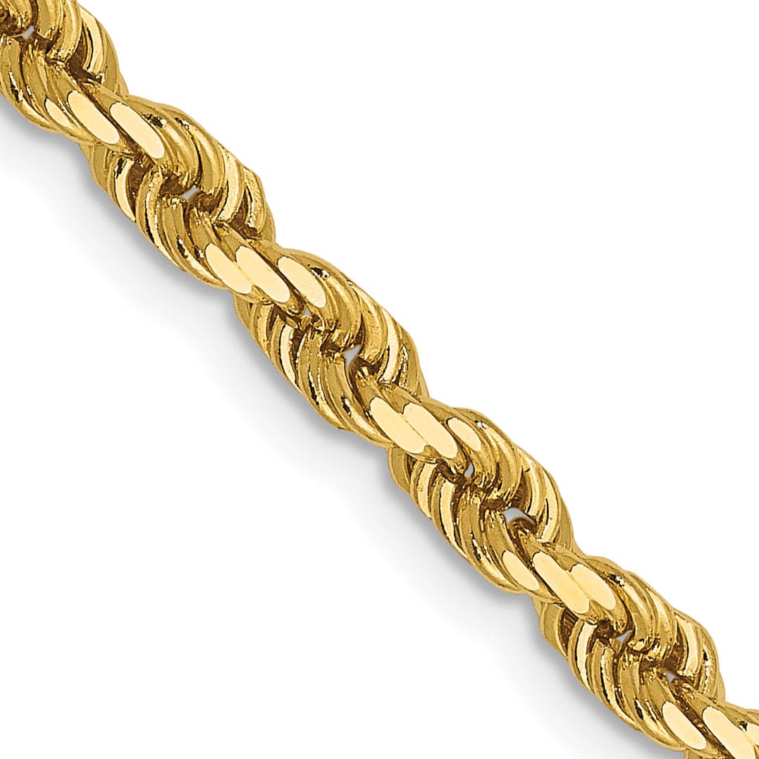 14k Yellow Gold 3.00mm D.C Rope Chain